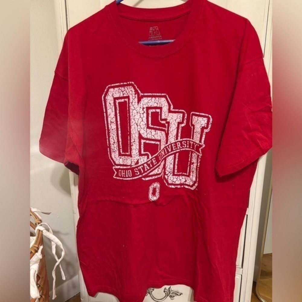 Ohio State University, red short sleeve T-shirt, size XL